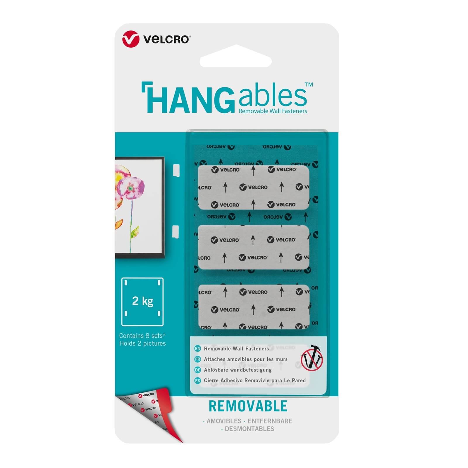 VELCRO? Brand HANGables? Picture Hanging Strips Pack of 8 Homebase