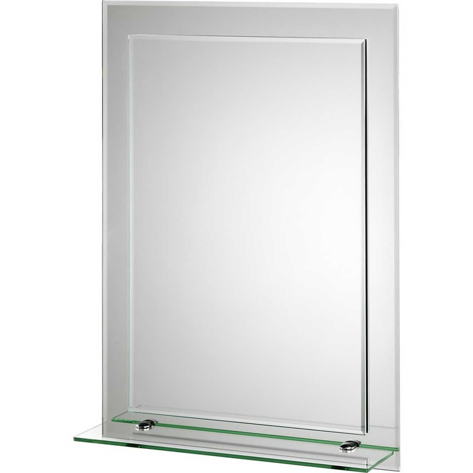 Croydex Devoke Rectangular Double Layer Bathroom Mirror with Shelf