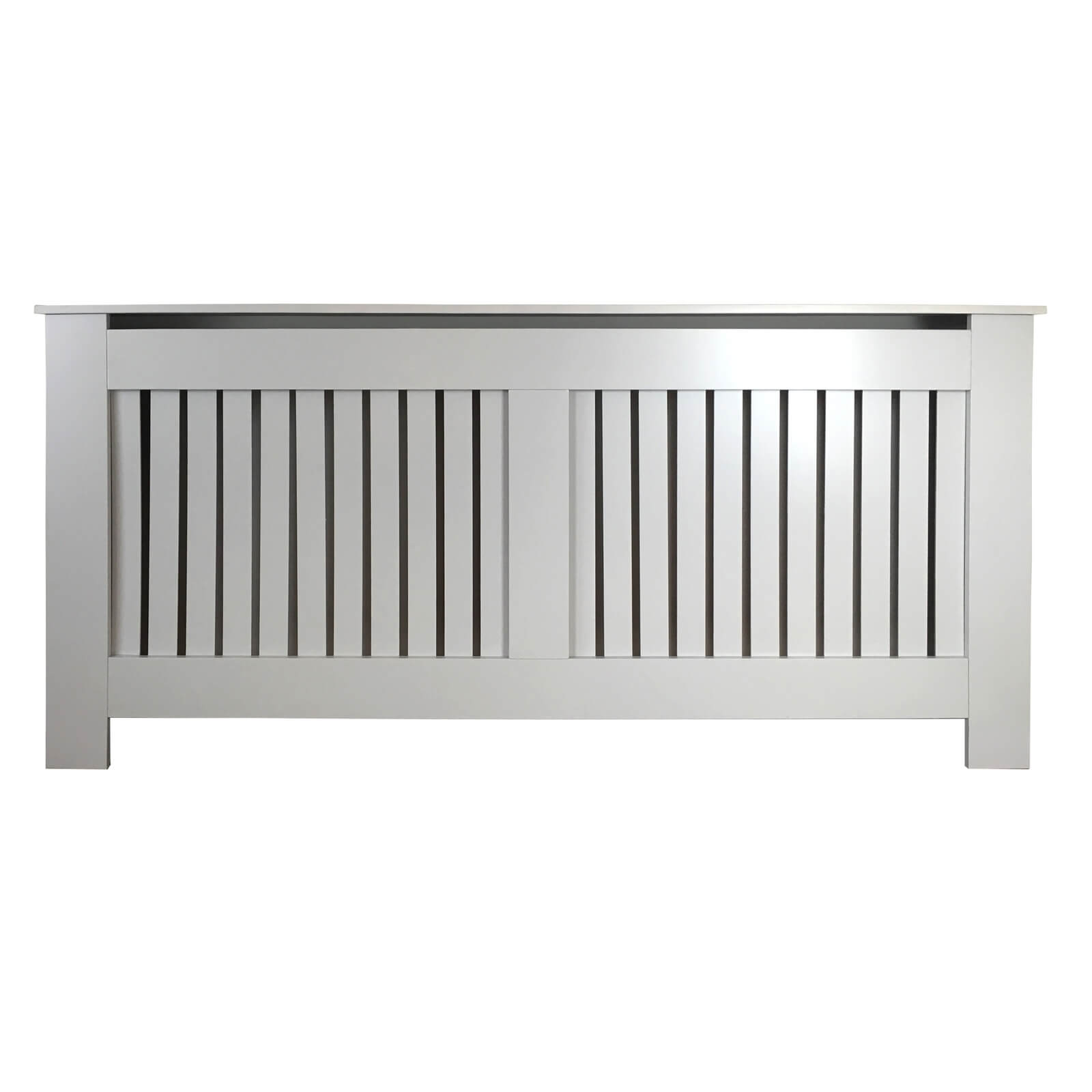Vertical Grey Radiator Cover Extra Large Homebase