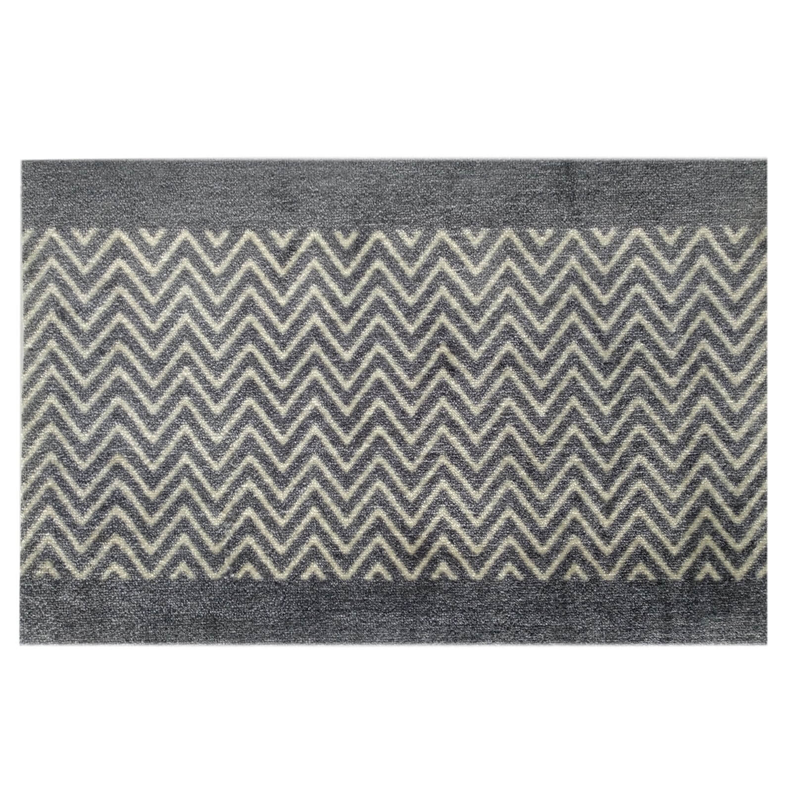 Chevron Indoor Mat Grey Homebase