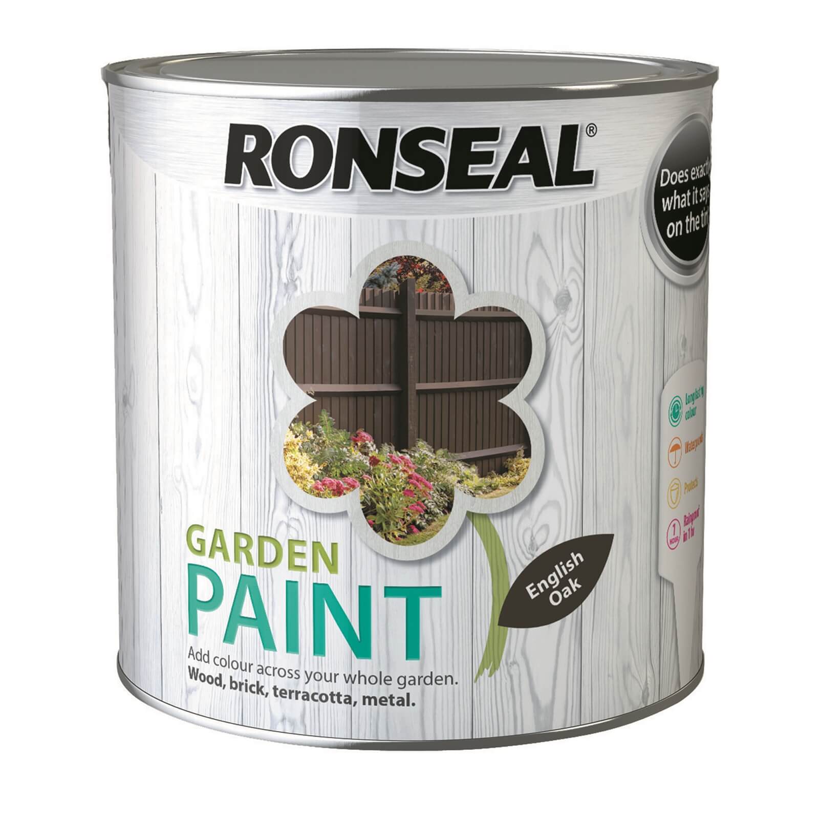 Ronseal Garden Paint English Oak 2.5L Homebase