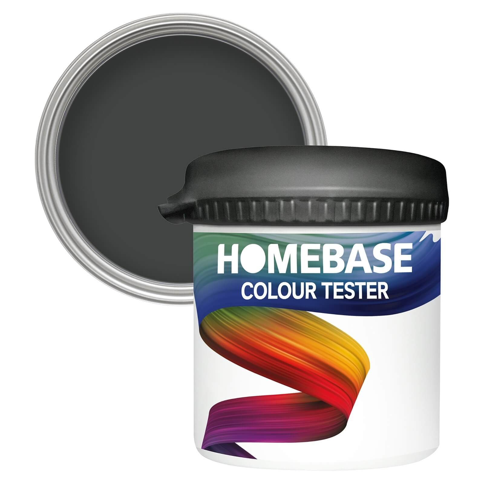 Homebase Matt Colour Paint Tester Zebra Black 90ml Homebase