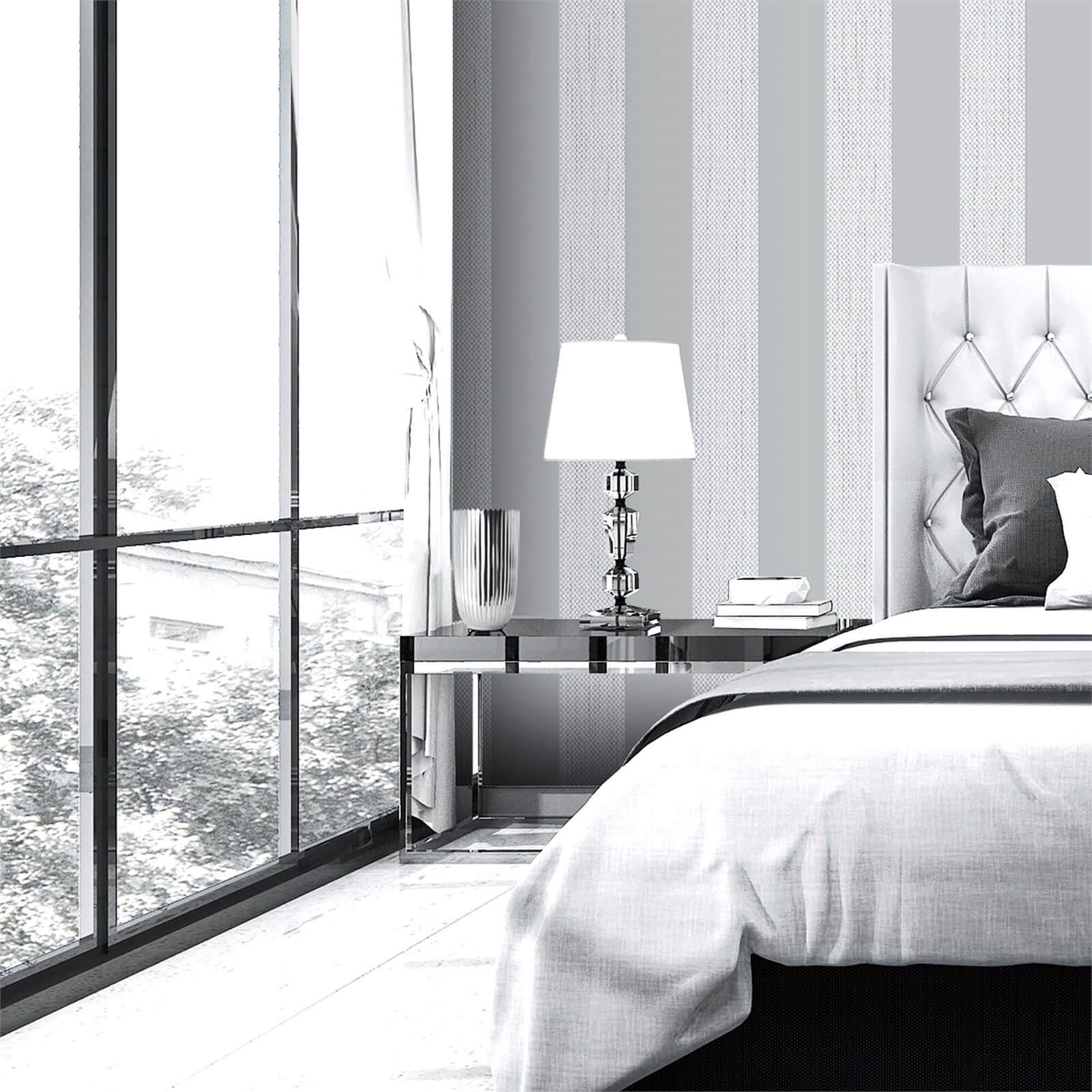 Belgravia Decor Amelie Grey Stripe Wallpaper Homebase Here is zaheer khan, creator of wood work zk this is our another one video about wallpaper design & pasting ideas for living room. belgravia decor amelie grey stripe wallpaper