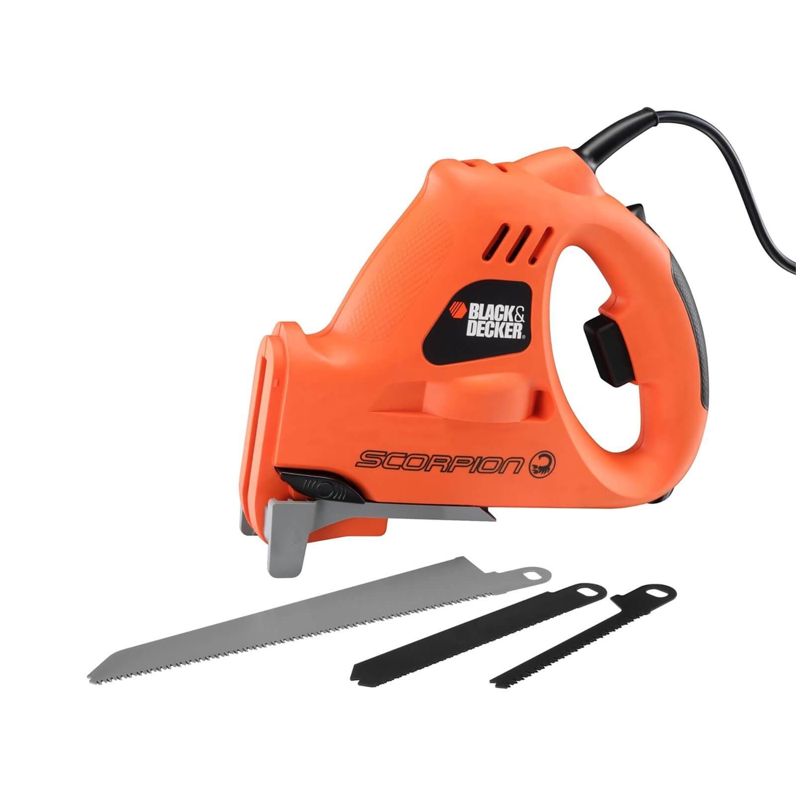 BLACK+DECKER Scorpion 400W Powered Hand Saw with Blades (KS890ECNGB