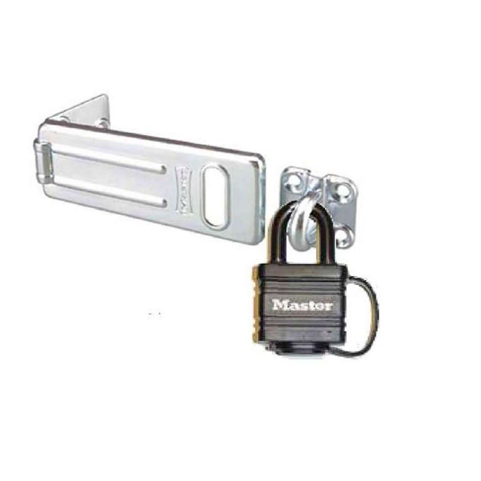 Master Lock Weatherproof Padlock and Hasp Set 40mm Homebase