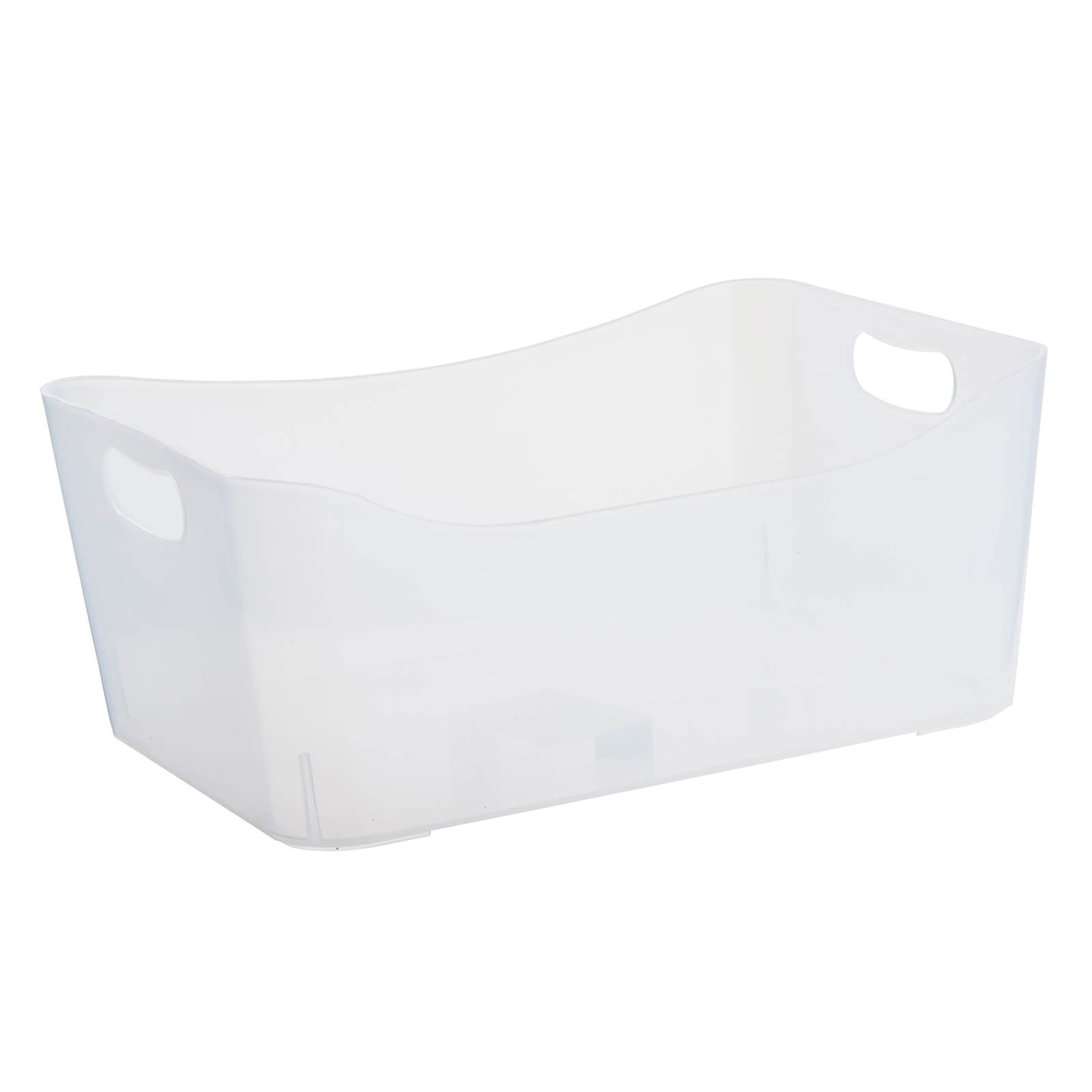 Medium Plastic Storage Box White Homebase