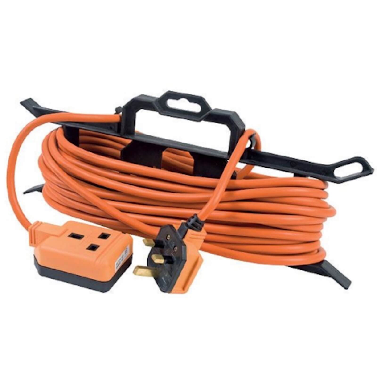 Masterplug 1 Socket Heavy Duty Extension Lead with Cable Carrier 15m