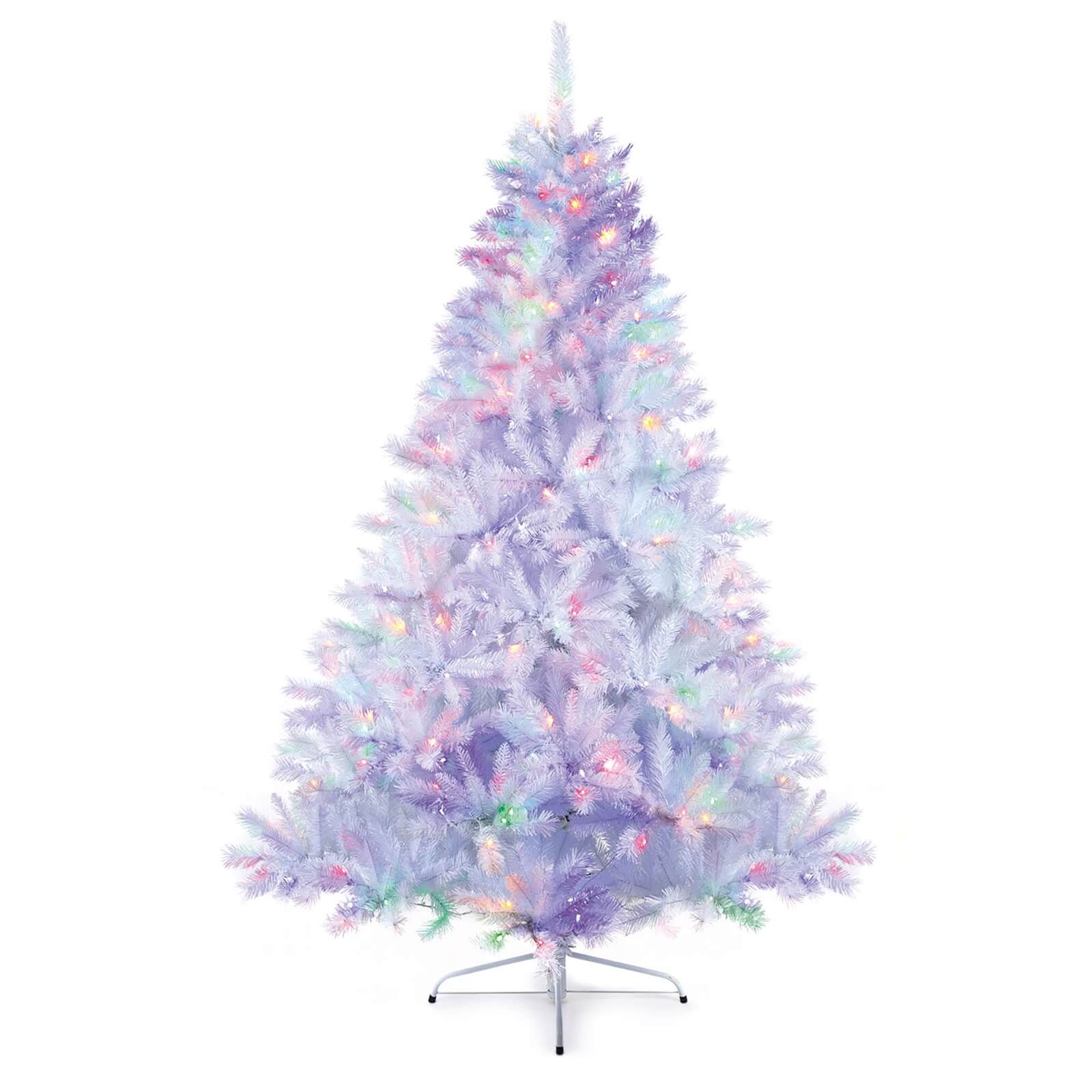 6ft Pre Lit White Spruce Christmas Tree With Iridescent Tips Homebase More than 13 6.5 ft pre lit christmas tree at pleasant prices up to 120 usd fast and free worldwide shipping! 6ft pre lit white spruce christmas tree with iridescent tips