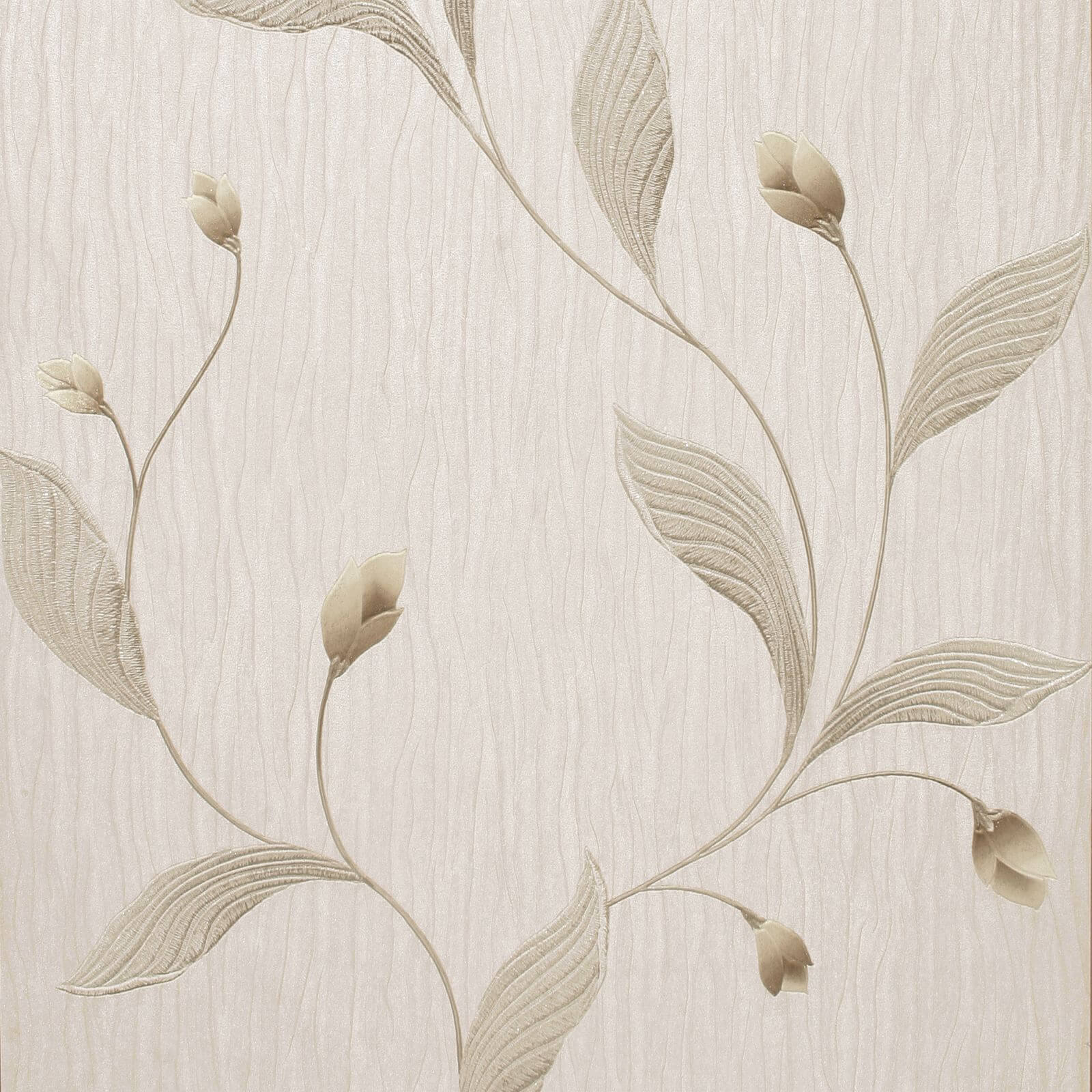 Belgravia Decor Tiffany Floral Textured Metallic Cream Wallpaper Homebase