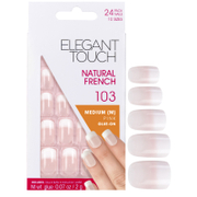 Накладные ногти средней длины с французским маникюром Elegant Touch Natural French Nails — 103 (M) (Pink) (Fade Tip)
