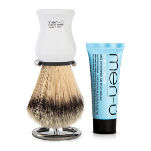men-ü DB Premier Shave Brush with Chrome Stand - White
