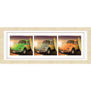 VW Californian Beetles - 30"" x 12"" Framed Photographic