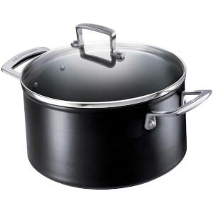Le Creuset Toughened Non-Stick Deep Casserole Dish with Glass Lid - 24cm