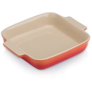 Le Creuset Stoneware Shallow Square Dish - 23cm - Volcanic