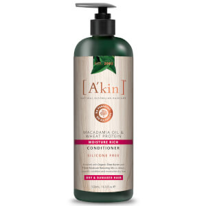 A'Kin Moisture Rich Macadamia Oil & Wheat Protein Conditioner 500ml