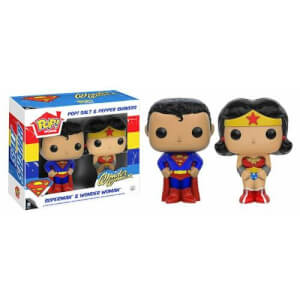 Funko Superman & Wonder Woman Salt & Pepper Shaker Pop! Home