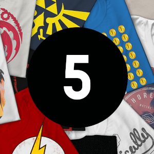 T-Shirt Geek Mystère - Lot de 5