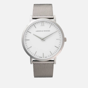 Larsson & Jennings Women's Lugano 40mm Silver Stainless Steel Metal Watch - Silver Chain Metal