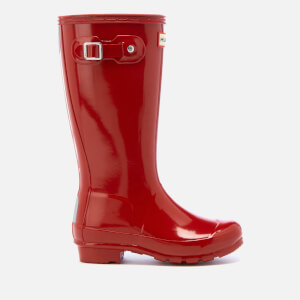 Hunter Kids' Original Gloss Wellies - Military Red