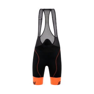 Santini Women's Wave Bib Shorts - Black/Orange