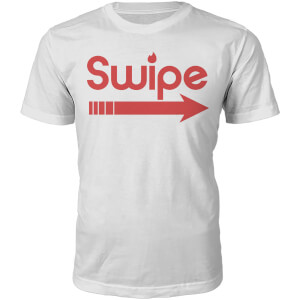 Swipe Right Slogan T-Shirt - White