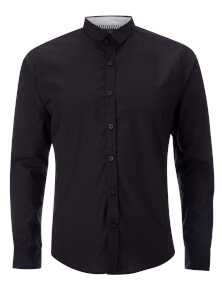 Brave Soul Men's Tudor Long Sleeve Shirt - Black