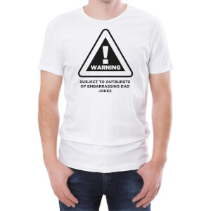 Warning Dad Jokes Men's White T-Shirt