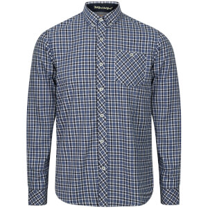 Tokyo Laundry Men's Sicily Checked Long Sleeve Shirt - Sapphire Blue