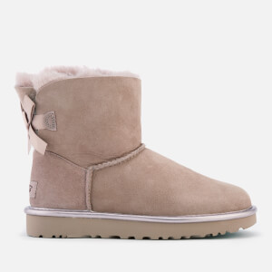UGG Women's Mini Bailey Bow II Metallic Sheepskin Boots - Dusk