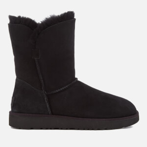 UGG Women's Classic Cuff Short Sheepskin Boots - Black