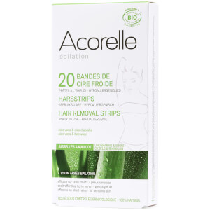 Восковые полоски для подмышек и зоны бикини Acorelle Ready to Use Aloe Vera and Beeswax Underarms and Bikini Strips — 20 шт.