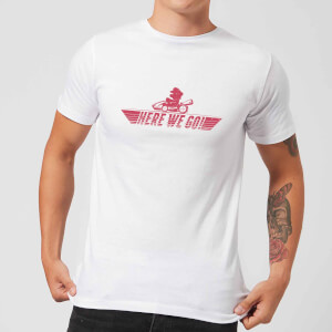 Nintendo Mario Kart Here We Go Mario Men's White T-Shirt