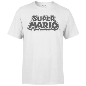 Nintendo Super Mario Distressed Logo Heren T-shirt - Wit