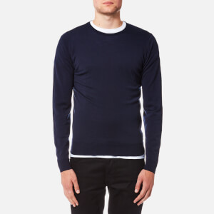John Smedley Men's Lundy 30 Gauge Extra Fine Merino Crew Neck Jumper - Midnight