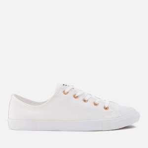 converse dainty leather white gold
