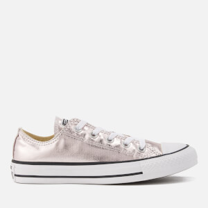Converse Women's Chuck Taylor All Star Metallic Canvas Ox Trainers - Rose Quartz/White/Black