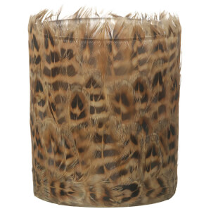 Parlane Feather Tealight Holder (10 x 8cm) - Brown