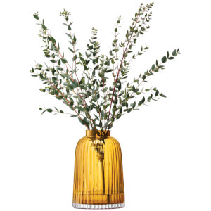 LSA Pleat Vase - 20cm - Amber