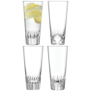 LSA Tatra Mixer Cut Glasses - 315ml (Set of 4)