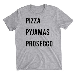 Pizza Pyjamas Prosecco Grey T-Shirt