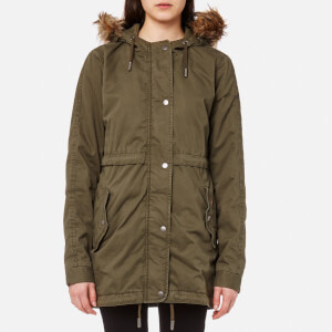 Superdry Women's Rookie Quilt Lined Parka - Army Olive