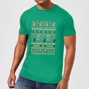 Nintendo Super Mario Bad Guys Christmas Green T-Shirt