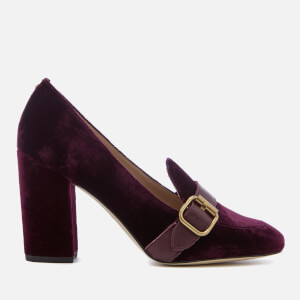 Sam Edelman Women's Ellison Velvet Mary Jane Heels - Malbec