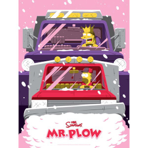 The Simpsons Mr. Plow Variant Silkscreen Print by Acme Archive Artist Florey (18 x 24 Inch) Limited to 100 - Zavvi UK Exclusive