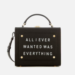meli melo Women's Art Bag with Text - Black