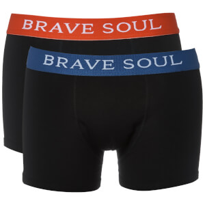 Brave Soul Men's Bruno 2-Pack Boxers - Black/Red/Blue