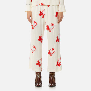 Ganni Women's Harley Crepe Trousers - White