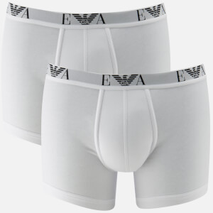 Emporio Armani Men's 2 Pack Cotton Stretch Boxer Shorts - Bianco