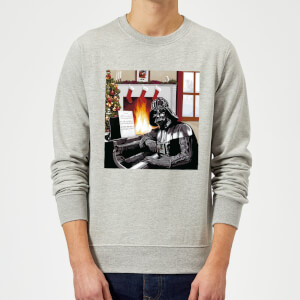 Star Wars Darth Vader Piano Player Grey Christmas Sweatshirt