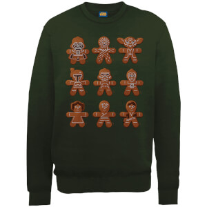 Star Wars Gingerbread Characters Green Christmas Sweatshirt